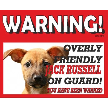 Jack Russell (BROWN SH) RED warning metal sign   144