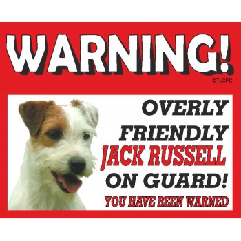 Jack Russell (Wire Hair) RED warning metal sign   147