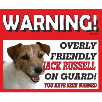 Jack Russell (Wire Hair) RED warning metal sign   148