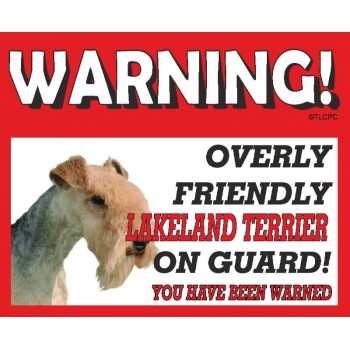 Lakeland Terrier RED warning metal sign   161