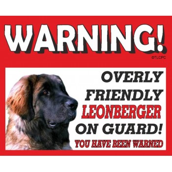 Leonberger  RED warning metal sign   162