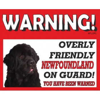 Newfoundland (Black) RED warning metal sign   175