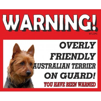 Australian Terrier RED warning metal sign   19