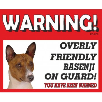 Basenji RED warning metal sign   20