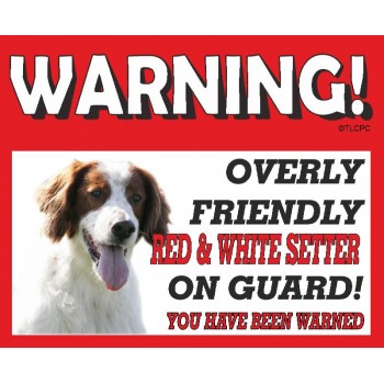 Red & white Setter RED warning metal sign   202