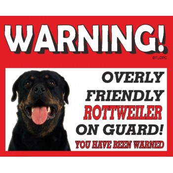 Rottweiler RED warning metal sign   204