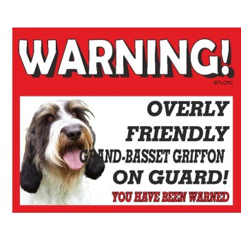 Basset GRAND Vendeen RED warning metal sign   21