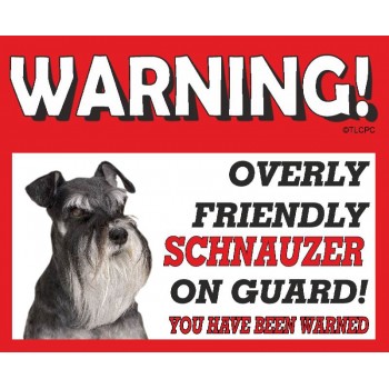 Miniature Schnauzer (1)  RED warning metal sign   215