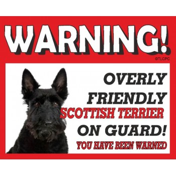 Scottie (scottish highland terrier) RED warning metal sign   217