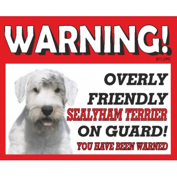 Sealyham Terrier RED warning metal sign   218