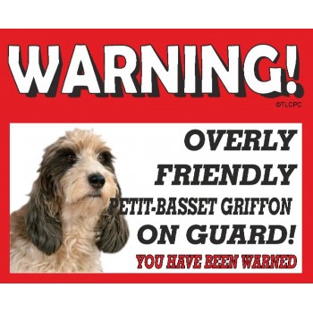 Basset PETIT Griffon RED warning metal sign   23