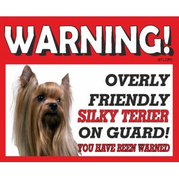 Silky Terrier RED warning metal sign   231