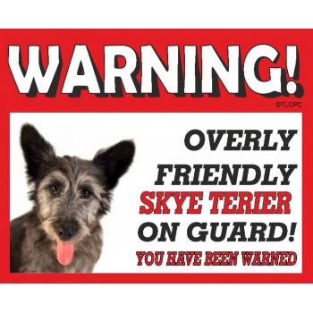 Skye Terrier  RED warning metal sign   232