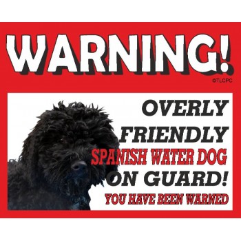 Spanish water Spanish (Black) RED warning metal sign   234