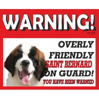 Saint Bernard RED warning metal sign   239