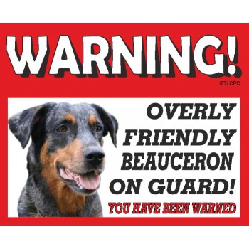 Beauceron  RED warning metal sign   26