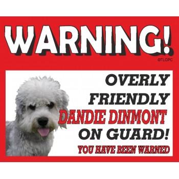 Dandie Dinmont  RED warning metal sign   91