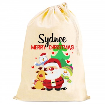Santa and Friends Personalised christmas SACK Santa and Friends Personalised christmas SACK